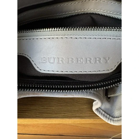 Burberry Beige Smoked Check PVC and Leather Walden Hobo Medium Women's Bag - Picture 9 of 15